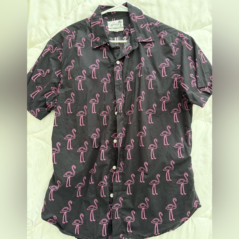 Bonobos Flamingo Riviera Shirt Medium Standard Fit